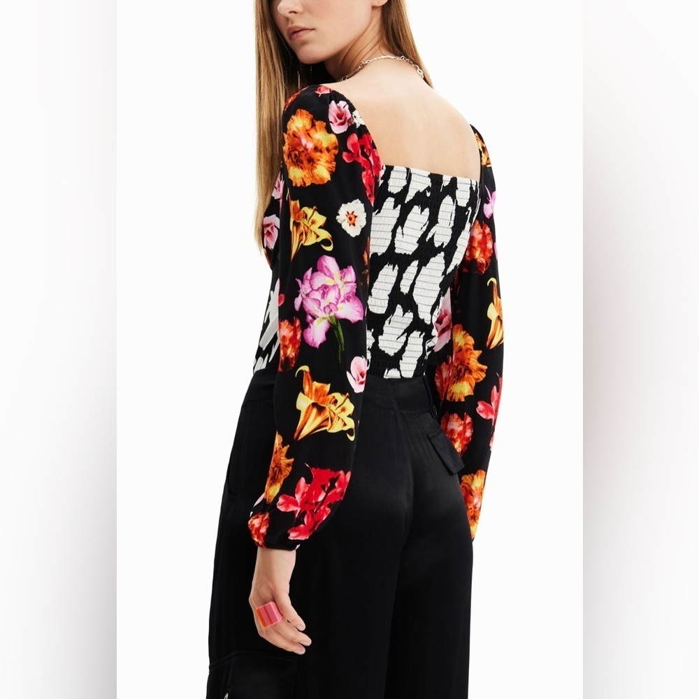 Desigual M. Christian Lacroix Floral Bodysuit Size XS NWT - Picture 6 of 11